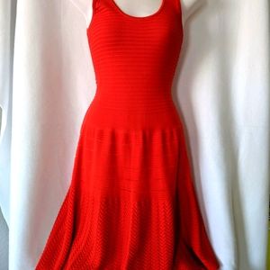 NWOT Armani Exchange A/X Red Knit Midi Tank Dress